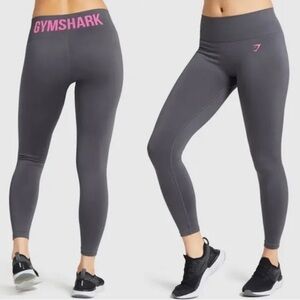 Gymshark fit mid rise leggings- charcoal/hyper pink. Size M. NWT, never worn.